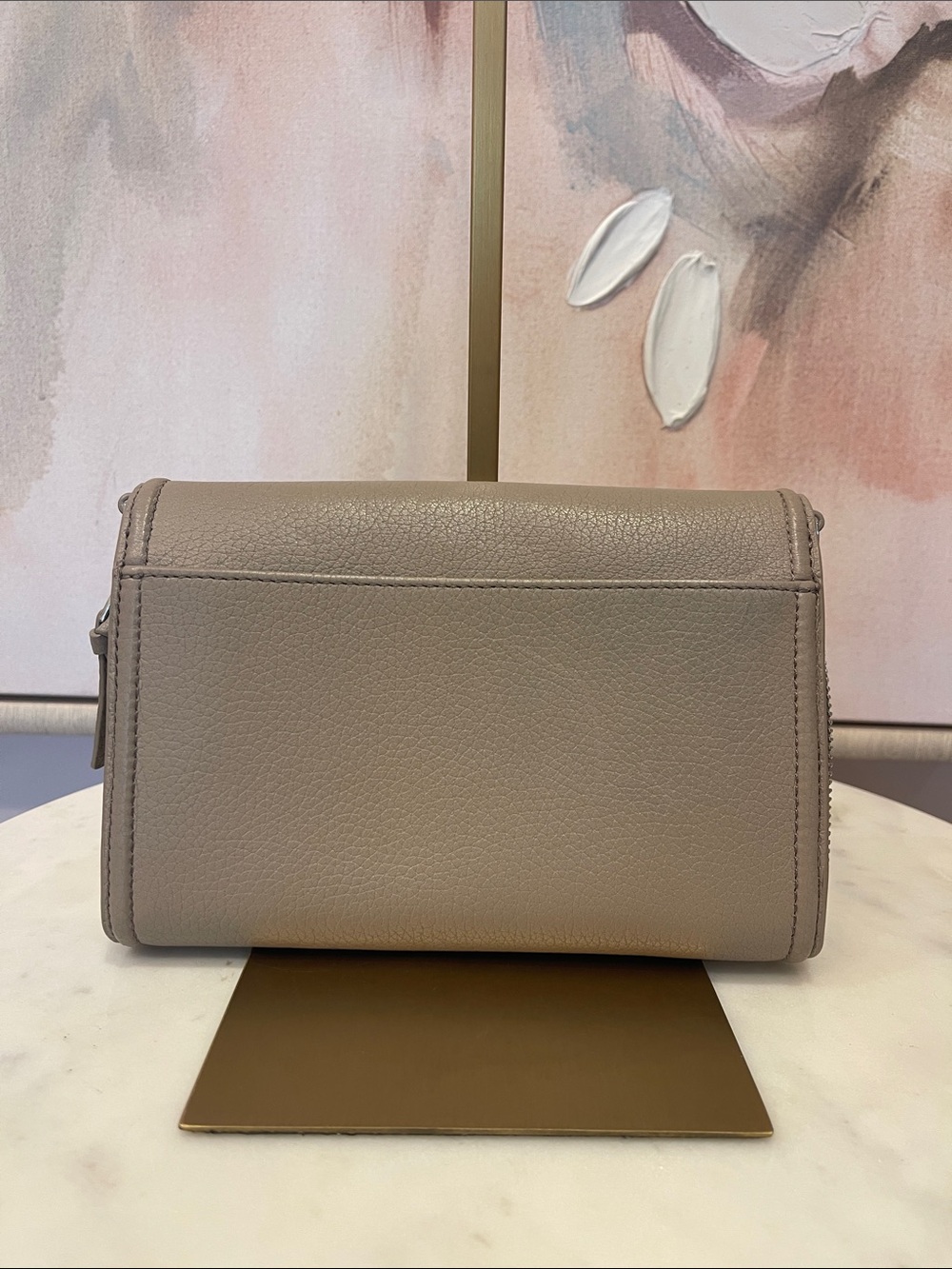 Tory Burch Taupe Pebbled Leather Crossbody - Picture 5 of 7